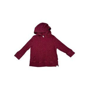 Baby Gap Toddler Hoodie 2 Years Maroon Speckled Knit Pullover With Front Pocket